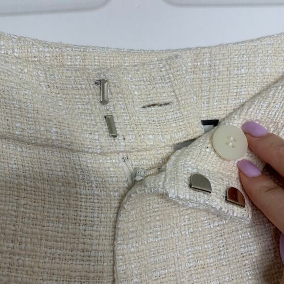 Alexis Ivory Fringed Tatum Tweed Wide Leg Pants Womens Small - Picture 7 of 16